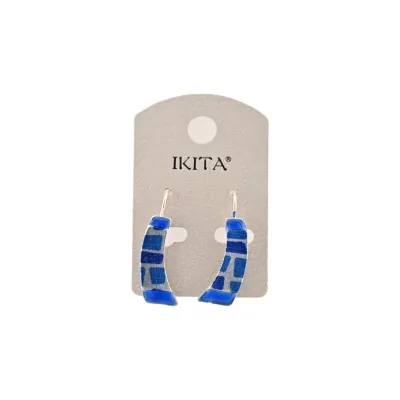Design-Ohrringe Ikita in Blau und Silber