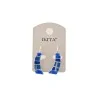 Boucles d'Oreilles Ikita Bleues & Argentées | Design Contemporain | Mode Tendance