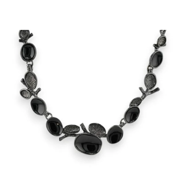 Collana Fantasia Metallo Grigio Scuro Ikita
