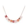Geometrische Halskette IKITA | Modeschmuck Design Quadrat Roségold