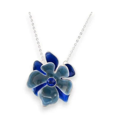 Collier Fleur Bleue...