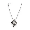 Collar de Fantasía Ikita Medallón Diseño Gris | Joya Contemporánea Elegante