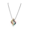Colar Ikita medalhão chama multicolorido | Bijuteria design original