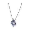 Collier Fantaisie Médaillon Design Bleu Violet Ikita | Bijou Tendance