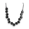 Collier Fantaisie Cercles Noirs Ikita | Bijou Design Ajustable | Mode Tendance