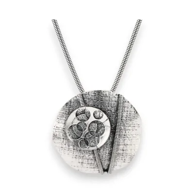 Collana Fantasia Geometrica Argento Invecchiato di IKITA