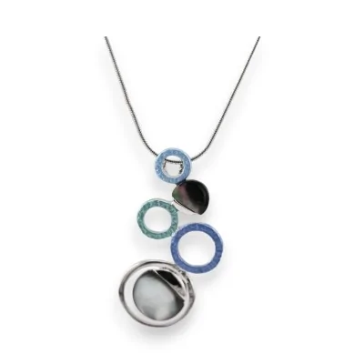 Blue Geometry Fashion Necklace by Ikita