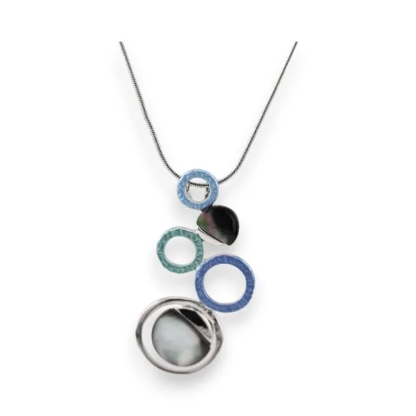 Blue Geometry Fashion Necklace by Ikita