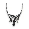 Collier Fantaisie Design Arabesque Noir | Bijou Élégant Belle Miss