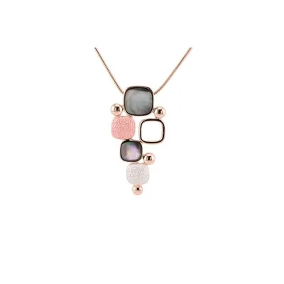 Geometric pink fashion necklace by Ikita