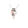 Collier Fantaisie Ikita Design Géométrique Nacre Rose | Mode Tendance