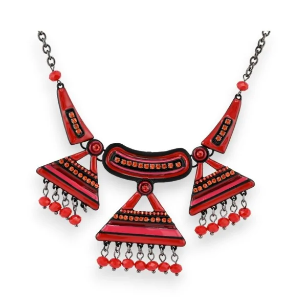 Colar Étnico Vermelho da Ikita