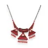 Collier Ethnique Rouge Ikita | Bijou Fantaisie Bohème Chic | Mode Tendance