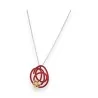 Colar Fantasia IKITA Medalhão Flor Vermelha | Joia Elegante & Original