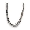 Mehrreihige modische Halskette von Ikita in Grau & Schwarz - Verstellbarer Modeschmuck 20+6cm