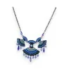 Blaue Art Deco Halskette von Ikita | Geometrischer Boho Modeschmuck