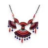 Bohemian chic fashion necklace by Ikita in red
