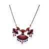Colar Boêmio Chique Ikita Vermelho & Azul | Design Étnico | Moda Tendência
