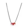 Colar Ikita preto com pérolas de strass coloridas - Bijuteria da moda