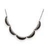 Black Sparkling Half-Moon Fashion Necklace by Ikita
