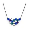 Collier Hexagone Ikita - Design Géométrique Original Bleu | Mode Tendance