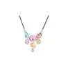 Modische Halskette mit Medaillon in bunten Spiralen | Designer-Schmuck von Ikita