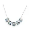 Collana Fantasia Geometrica Ikita - Design Moderno Quadrati Blu | Moda Trendy