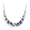 Colar Mosaico Azul Ikita | Joia Semi-Rígida Elegante | Moda Tendência