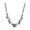 Ikita Black and White Geometric Necklace | Modern and Elegant Design