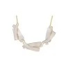 Collier fantaisie Ikita design géométrique blanc et doré | Mode Tendance