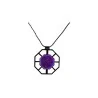 Violet HEXAGONAL Geometric Necklace by Ikita