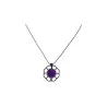 Lilafarbene Hexagon-Halskette von Ikita | Modischer & Designer-Modeschmuck