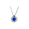 Royal Blue Hexagonal Locket Necklace by Ikita