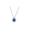 Collana Medaglione Esagonale Blu Reale Ikita | Gioiello Fantasia Geometrico