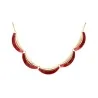 Collier Fantaisie Demi-Lunes Bordeaux Ikita | Bijou Élégant et Tendance