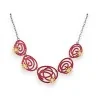Ikita Modeschmuck-Halskette Spirale Bordeaux | Einzigartiges & Elegantes Design