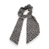 Elástico de cabelo floral Liberty preto com fita