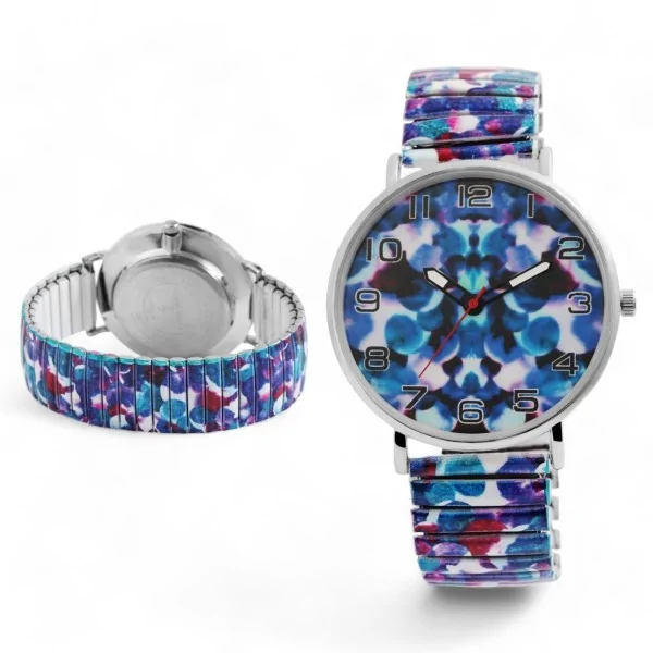 Donna Kelly EX0528 Uhr mit elastischem mehrfarbigem Armband