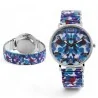 Donna Kelly EX0528 Uhr mit elastischem mehrfarbigem Armband