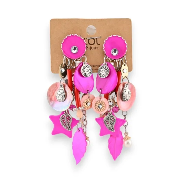 Lolilota Clips-Ohrringe Fuchsia Dream