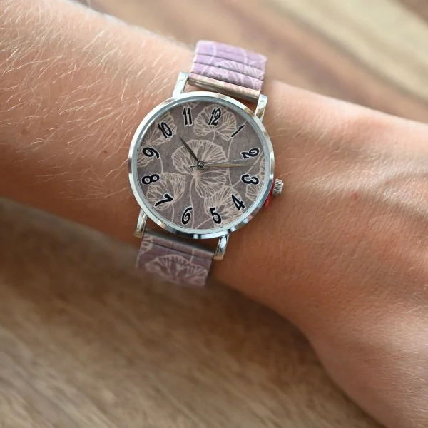 Ernest watch with old rose foliage