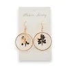 Boucles d'Oreilles Fantaisie Rose Dorée | Bijoux Élégants pour Femme