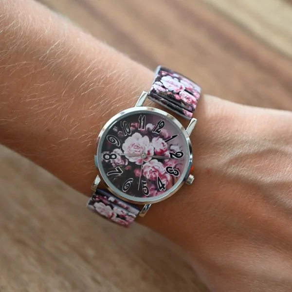 Orologio Ernest rosa peonia