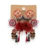 Boucles d'oreilles clips Hibou Rouge Lolilota - Bijou fantaisie original