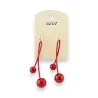 Hanging earrings with red pearls by Ikita