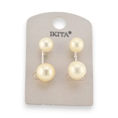 Brincos de pérolas creme da Ikita