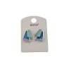 Boucles d'oreilles géométriques Ikita | Design moderne bleu et vert | Mode Tendance
