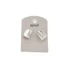 Designer earrings by Ikita in brushed silver