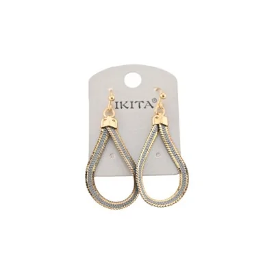 Two-Tone Drop Earrings by Ikita