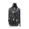 Cachecol estrelado preto